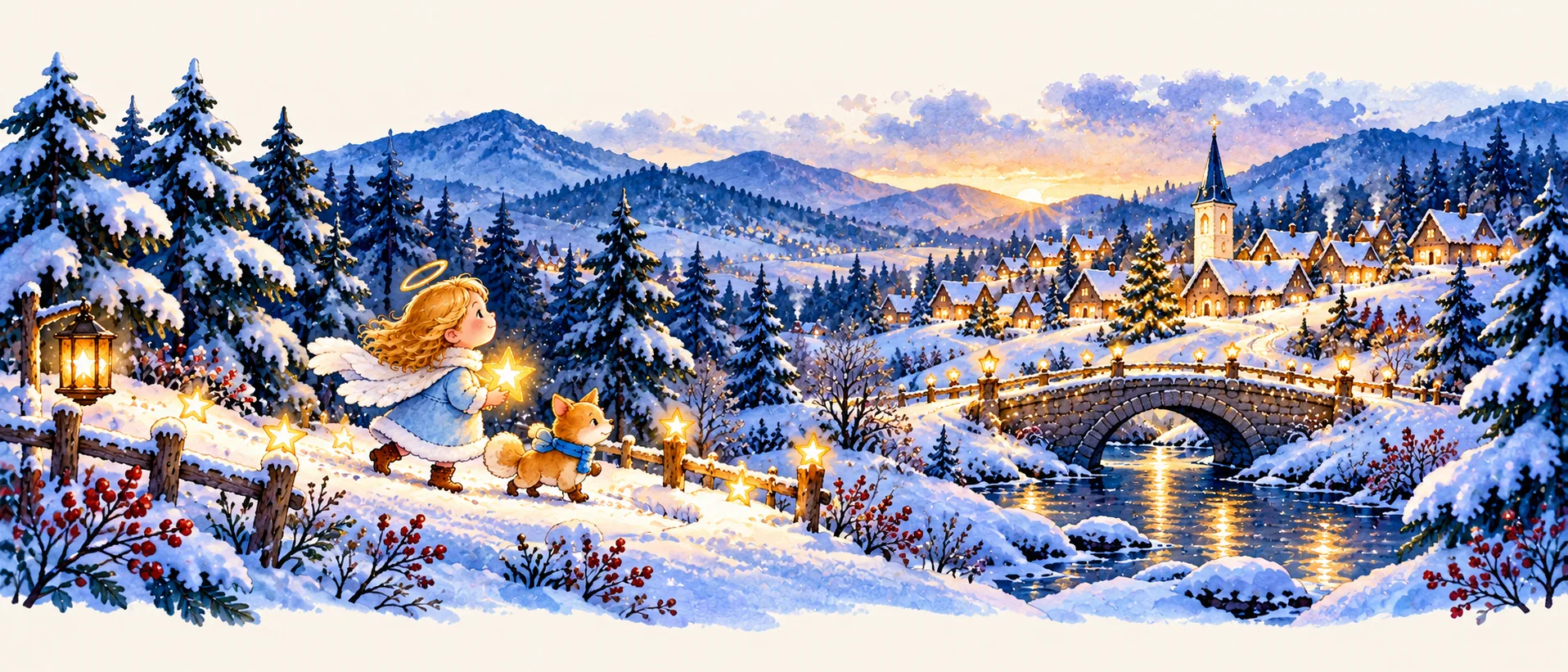 Adventní cesta Ježíškovy výpravy zimní krajinou